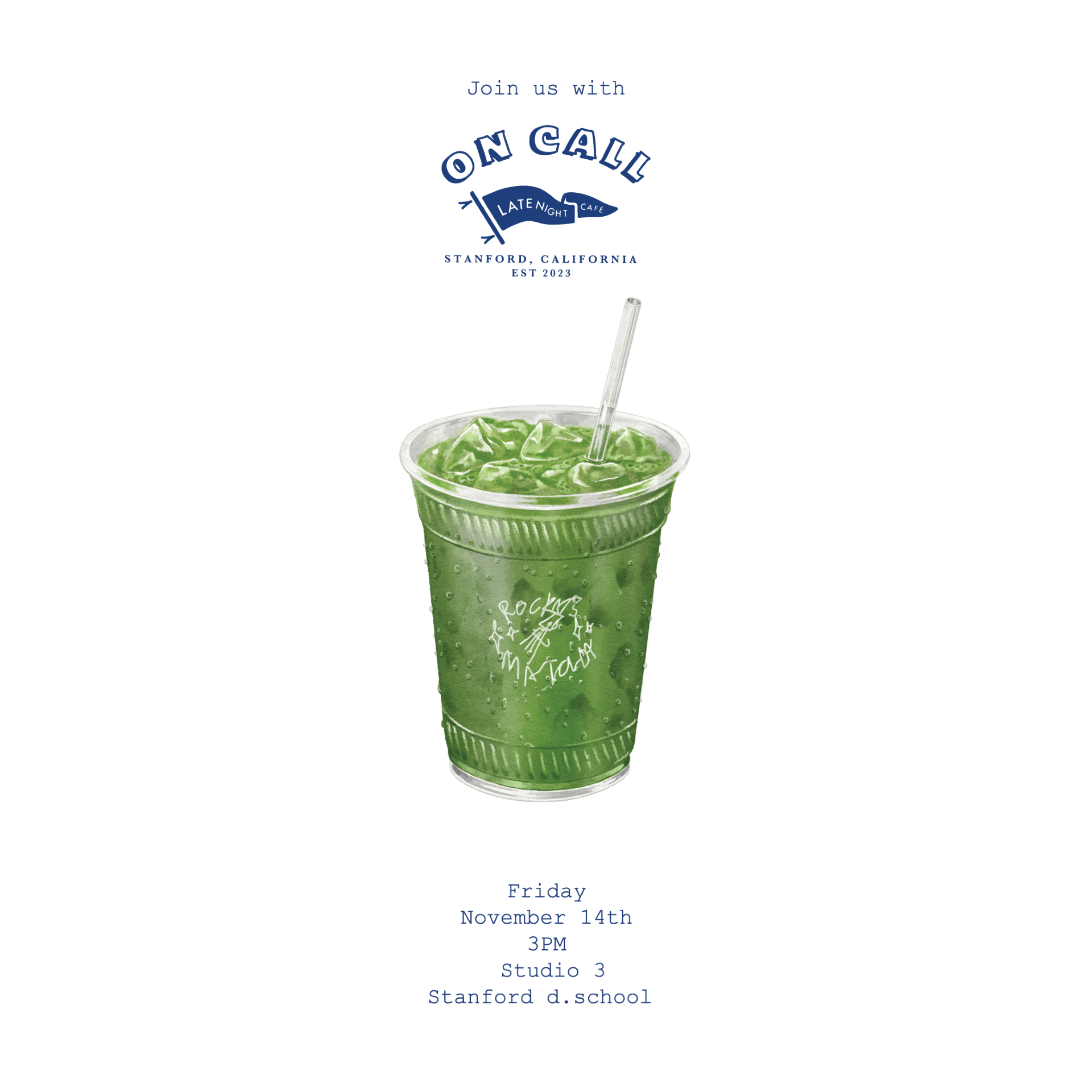 Rocky's Matcha × On Call invite